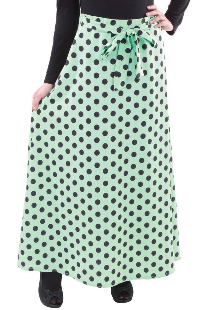 MH110 Polka Dot Skirt Soft Green