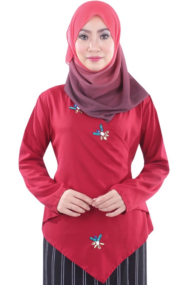 MH111 Lovely Blouse Maroon