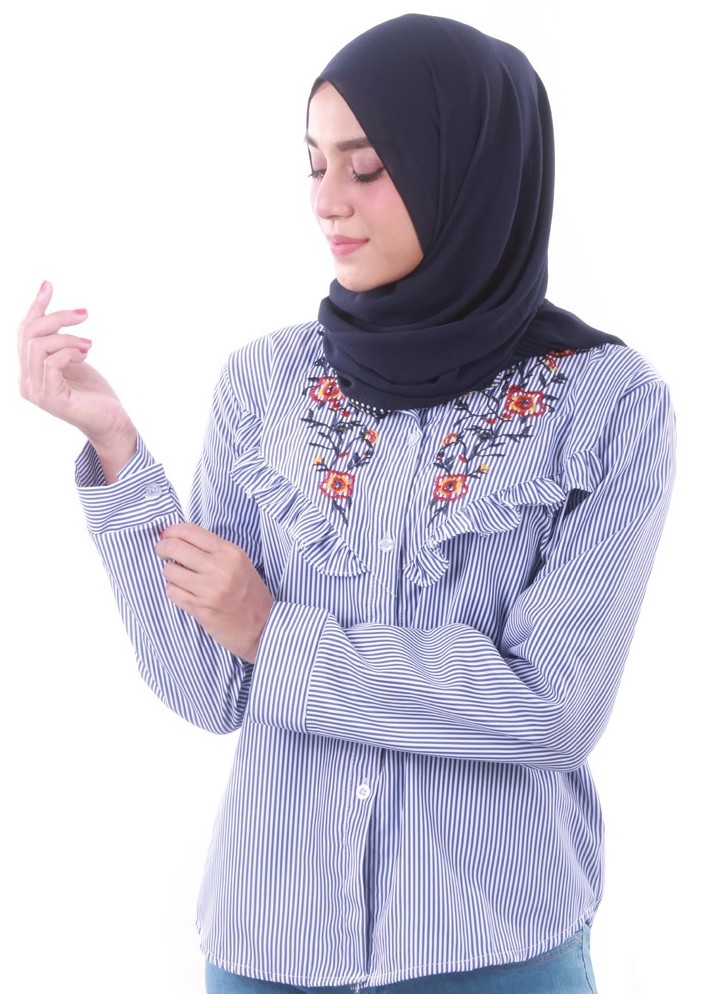 MH121 Stylish Blouse Blue