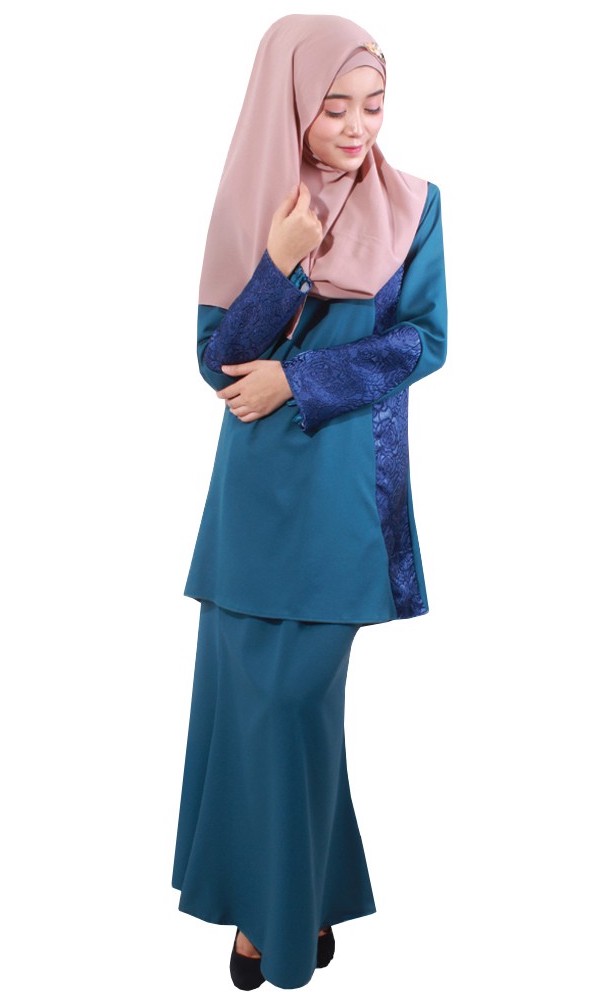 MH123 Charming Baju Kurung Turquoise