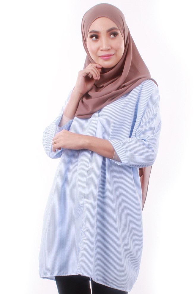 MH126 Stylish Blouse Soft Blue