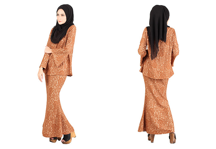 QA-403 Baju Kurung Collections Brown