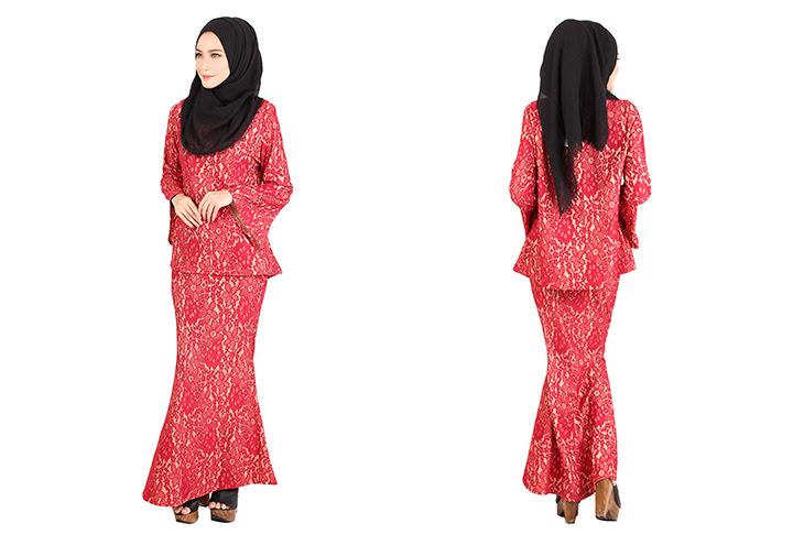 QA-403 Baju Kurung Collections Red