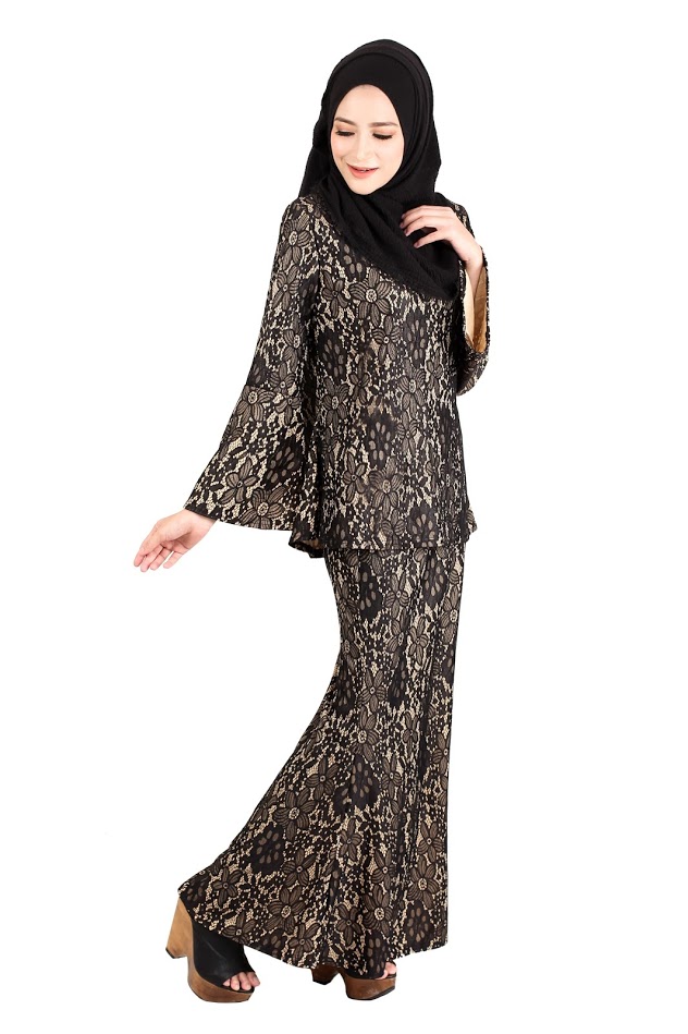 QA-403 Baju Kurung Collections Black