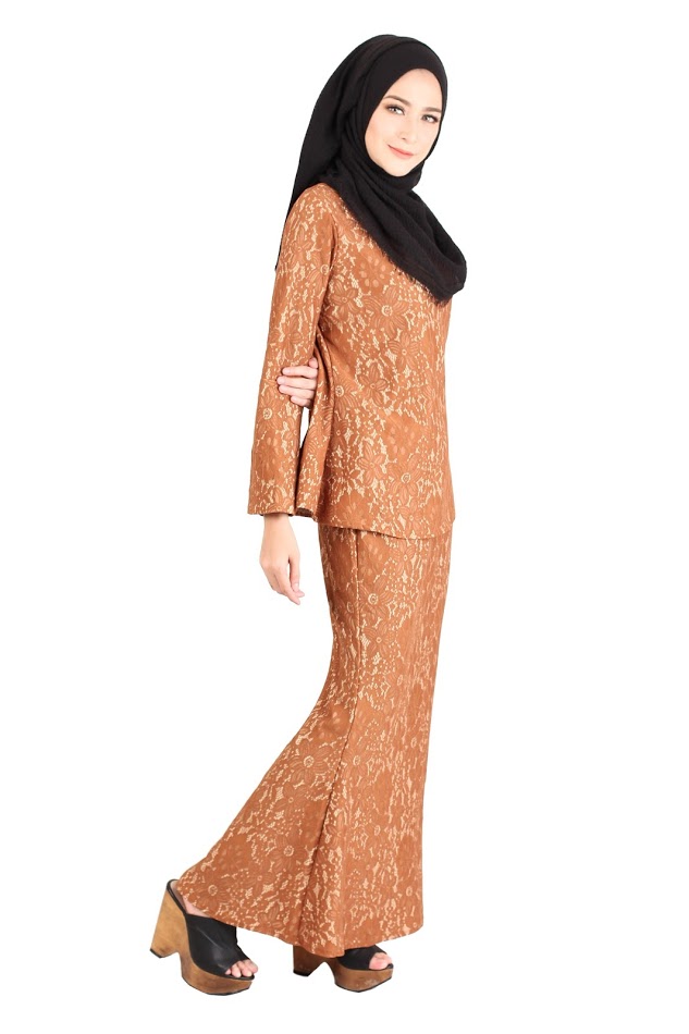 QA-403 Baju Kurung Collections Brown