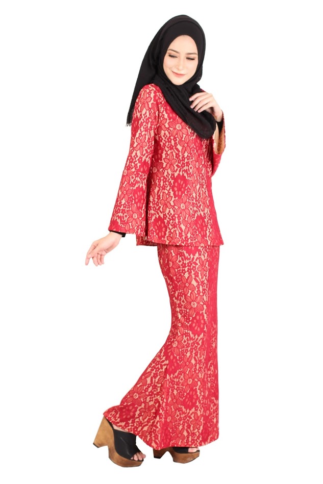 QA-403 Baju Kurung Collections Red