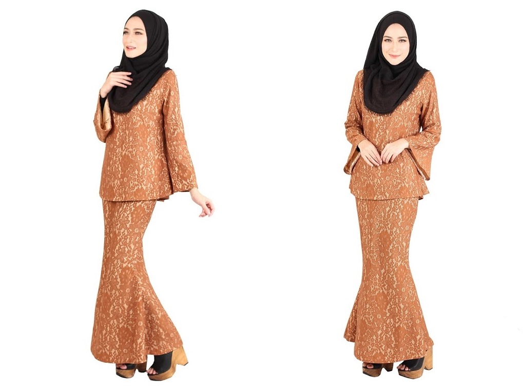 QA-403 Baju Kurung Collections Brown