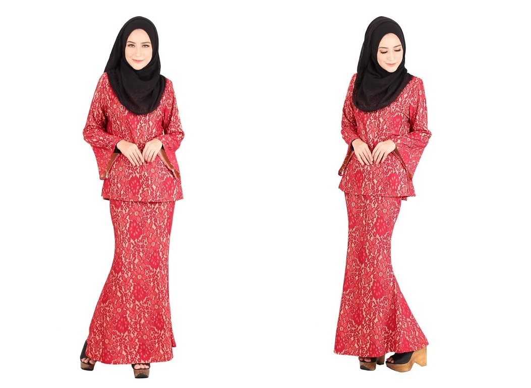 QA-403 Baju Kurung Collections Red