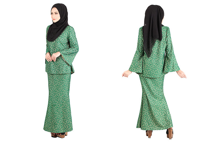 QA-404 Women Baju Kurung Green