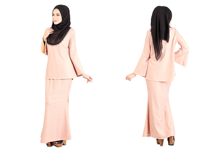 QA-404 Women Baju Kurung Pink