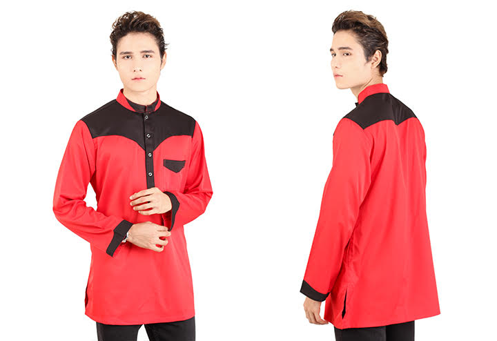 QA-408 Men Fashion Kurta Red