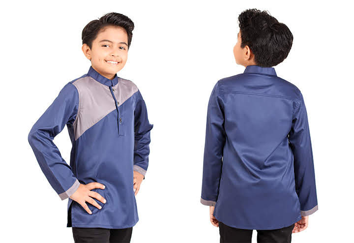 QA-409 Kids Kurta Collection Blue