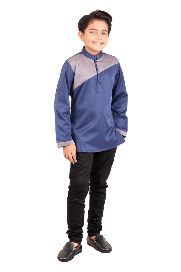 QA-409 Kids Kurta Collection Blue