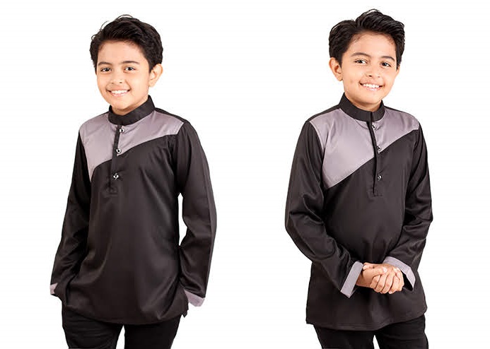 QA-409 Kids Kurta Collection Black