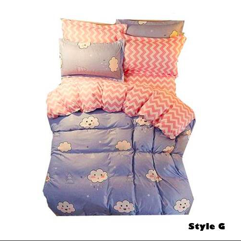 HL1001 Cute 3 in 1 Queen Fitted Bedsheet Set G