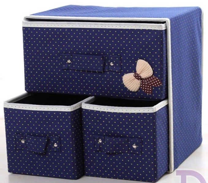 HL1011 3 in 1 DIY Storage Box Blue