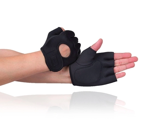 SB-203 Sport and Outdoor Half Finger Glove Blue