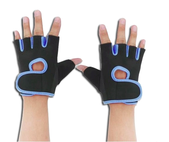 SB-203 Sport and Outdoor Half Finger Glove Blue