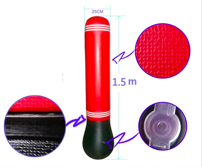 SB-204 Inflatable Punching Bag- Red