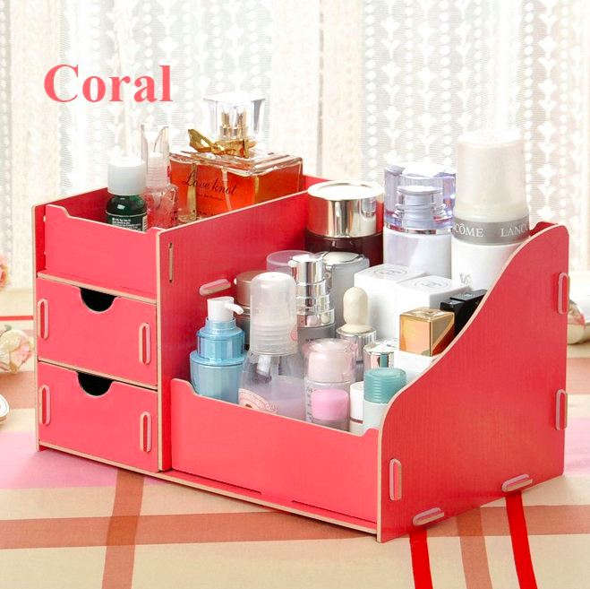 BL5000 Wooden Cosmetic Organizer Coral