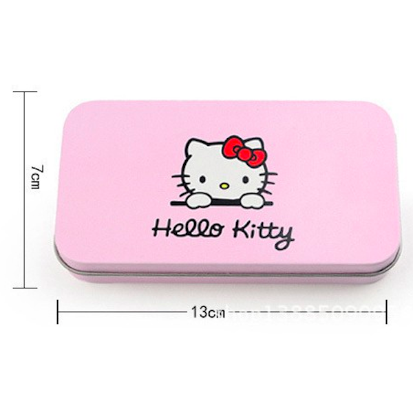 BL5019 Hello Kitty Make Up Brush With Metal Box Pink