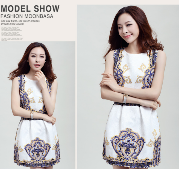 WD6066 Korea Fashion Dress Gold