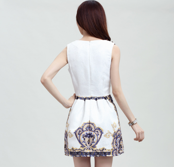 WD6066 Korea Fashion Dress Gold