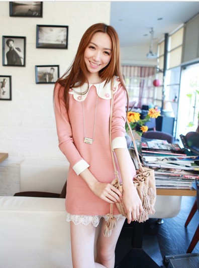 WD7609 Korea Lovely Dress Pink