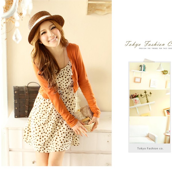 WD7618 Casual Summer Two Pieces Dress Orange