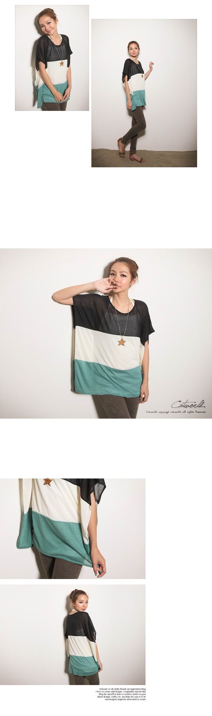 WT7623 Women Casual Top Green