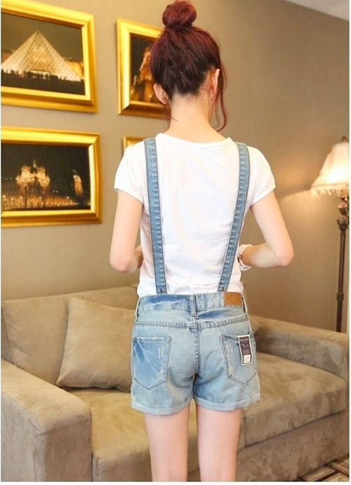 WP7640 Trendy Short Jumpsuit Light Blue