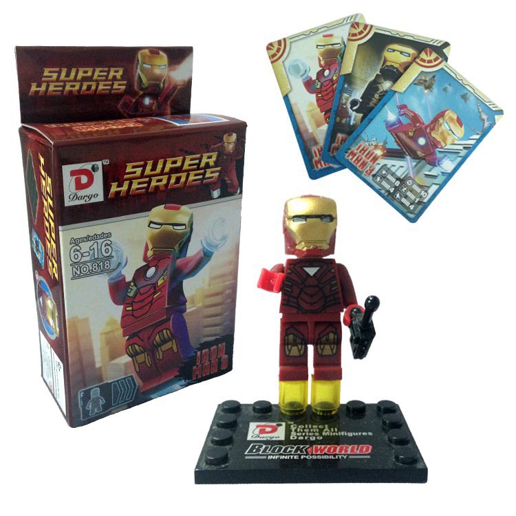 ET 845 Kids Superhero Action Figure Building Blocks  ( 8 In 1 )