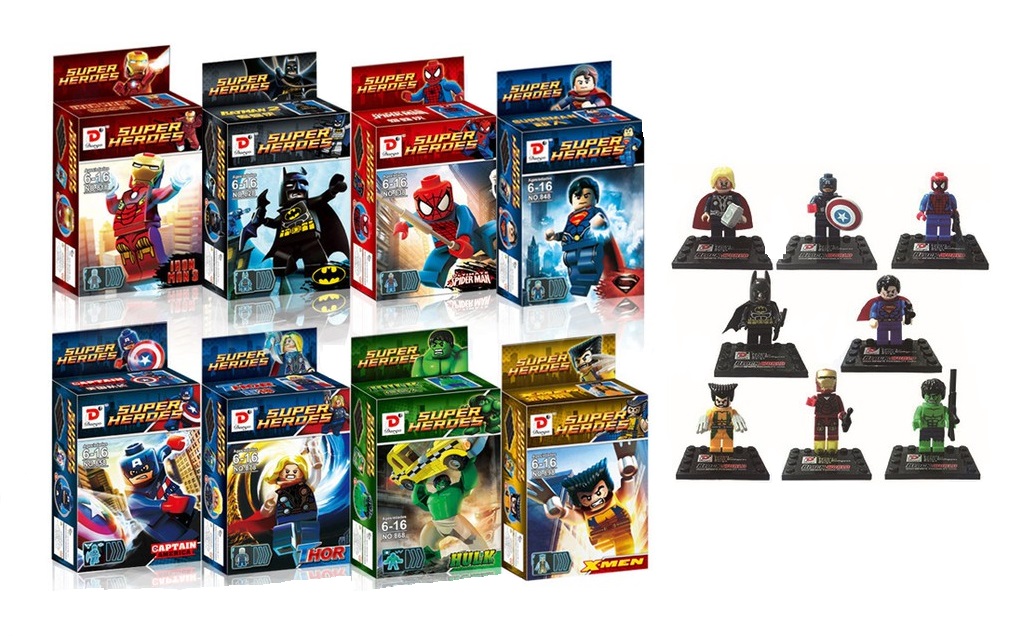 ET 845 Kids Superhero Action Figure Building Blocks  ( 8 In 1 )