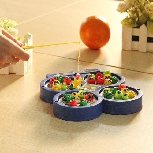 ET 846 Kids Fishing Rotating Magnetic Music Toys Blue