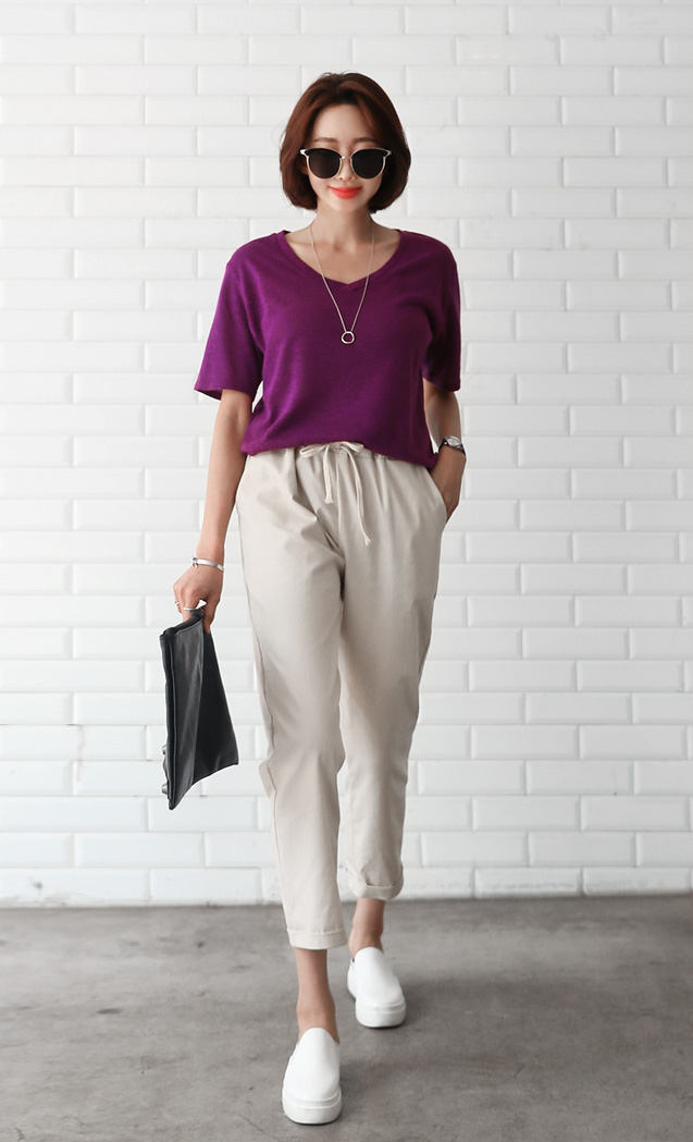 KB10163 Trendy Pant Beige