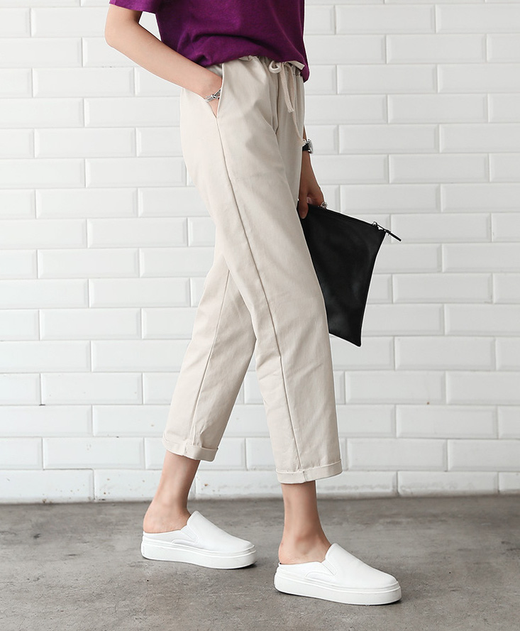 KB10163 Trendy Pant Beige