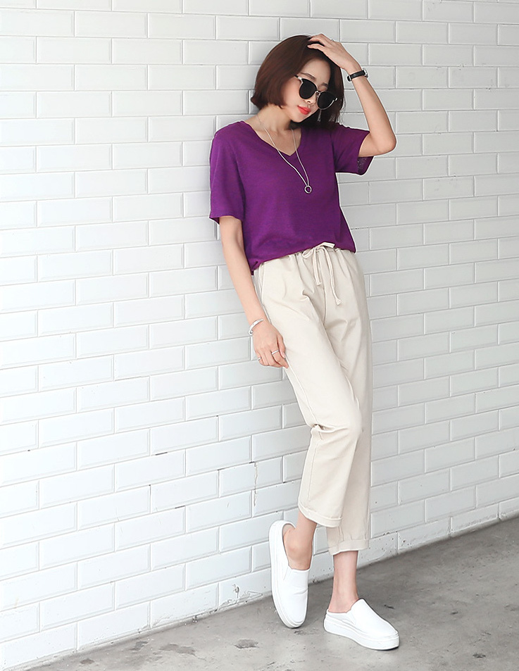 KB10163 Trendy Pant Beige