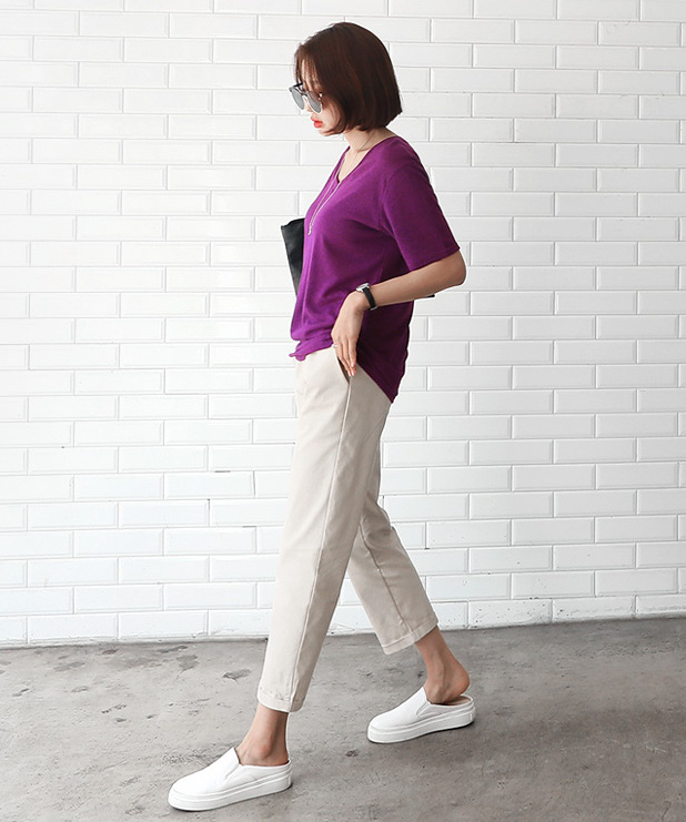 KB10163 Trendy Pant Beige