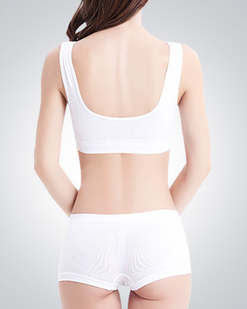 KB10188 Casual Seamless Bra White