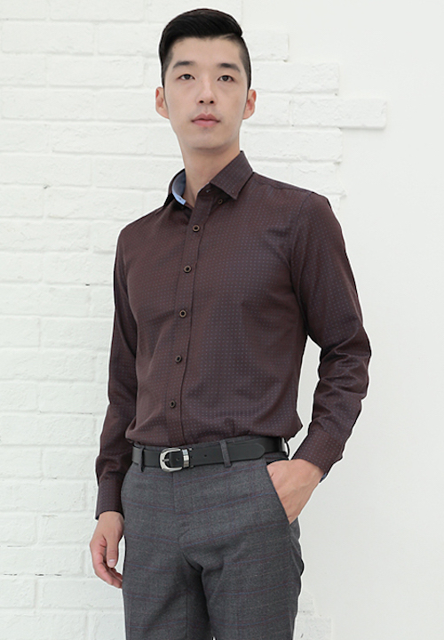 KB10236 Men's Office Shirt As Pic