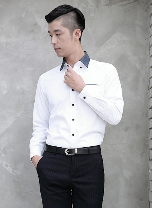 KB10239 Men's Office Shirt White