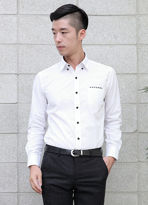 KB10242 Men's Office Shirt White