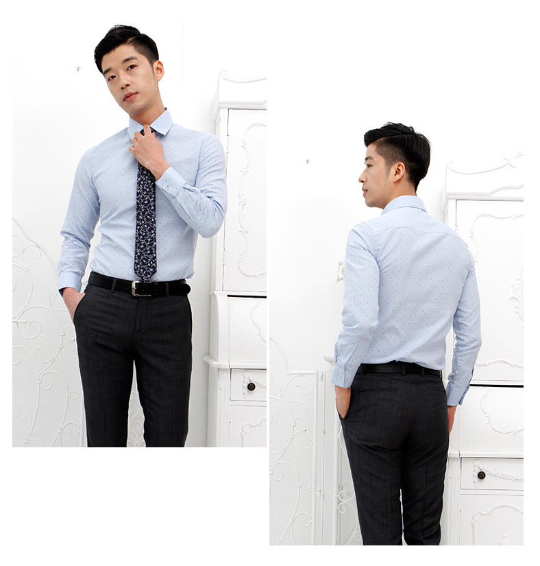 KB10243 Men's Office Shirt Blue