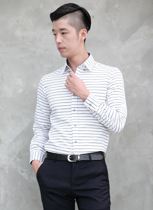 KB10245 Men's Office Shirt Stripe