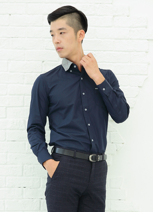 KB10246 Men's Office Shirt Navy