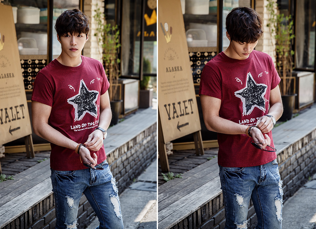 KB10265 Fashion Men's Top Maroon