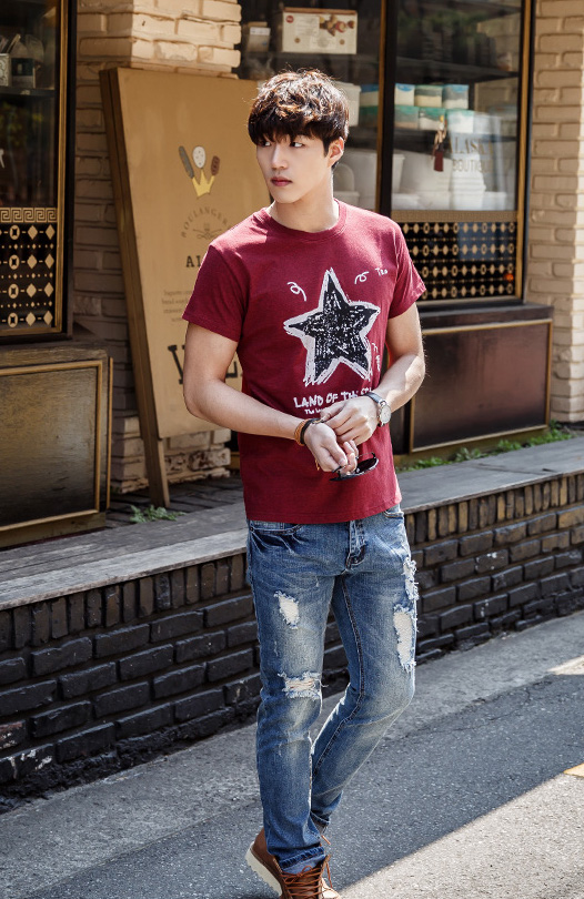 KB10265 Fashion Men's Top Maroon