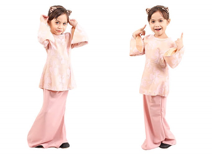 QA-421 Lovely Kids Baju Kurung Pink