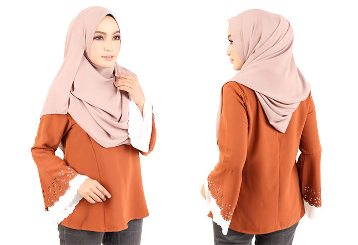 QA-423 Women Blouse Collection Brown