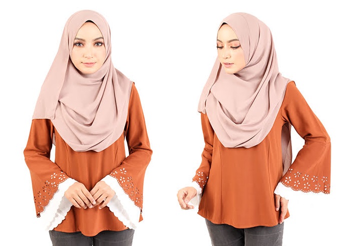 QA-423 Women Blouse Collection Brown